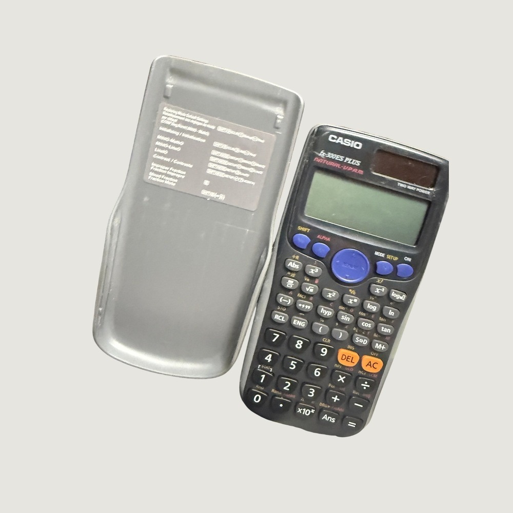 Casio Scientific Calculator fx-300ES PLUS  Black Grey Solar Battery Student Tech